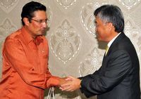 Fadel Muhammad Terima Dubes Korsel