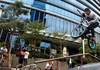 Penggemar BMX di Car Free Day