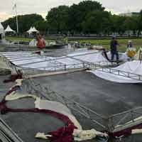 Tenda di Lokasi Pembukaan Kongres Ansor Ambruk Diterjang Angin