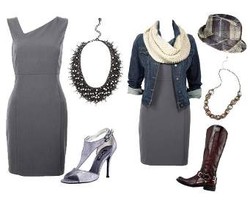 4 Cara Bergaya dengan Dress Abu-abu