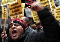 Demo Anti Mubarak di AS
