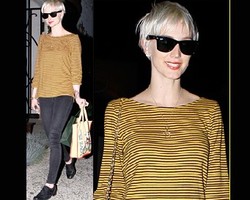 Rambut Pendek dan Berwarna Perak ala Ashlee Simpson