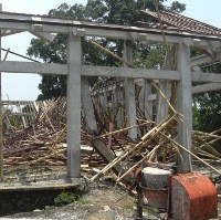 Proyek Balai Pertemuan Bantuan Menpora Ambruk di Bali