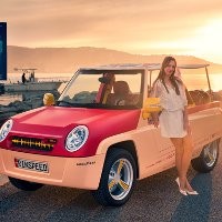 Mobil Lucu untuk di Pantai