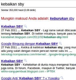 Mencari Kebaikan SBY di Google: Mungkin Maksud Anda Keburukan SBY? 