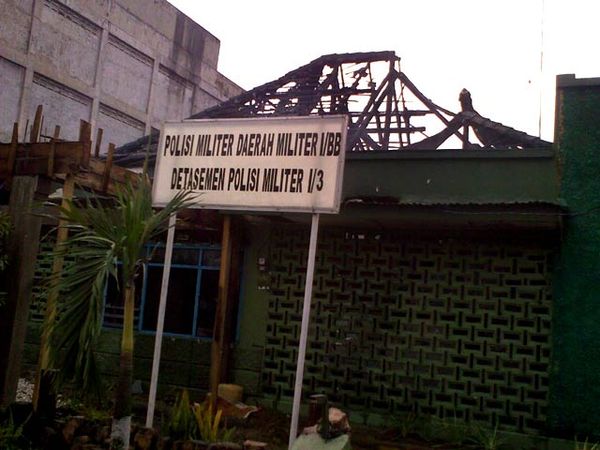 Markas Denpom Pekanbaru Terbakar