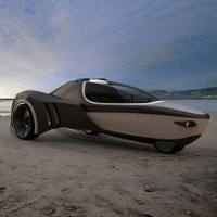 Kendaraan Amfibi Tiga Roda Bermesin Listrik