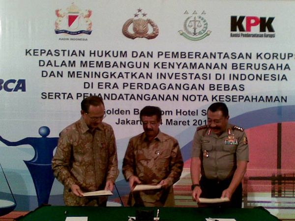 Kadin Teken MoU dengan Kejaksaan & Polri