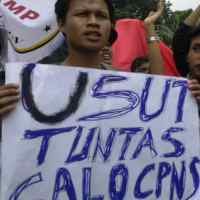 Ratusan Orang Demo Tuntut Kebobrokan Penerimaan CPNS Diungkap 