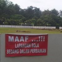 Lapangan Bola DPR Dalam Perbaikan