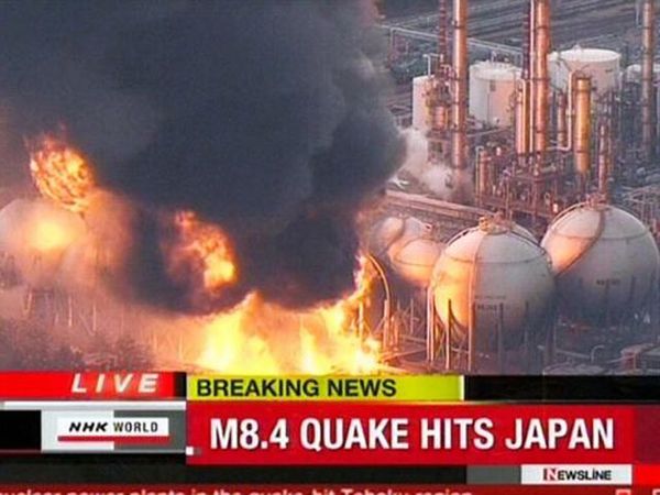 Gempa Jepang Sebabkan Kebakaran