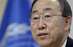 Sekjen PBB Ban Ki-moon Diusir Pendukung Khadafi di Mesir