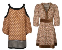 Bergaya Ala 70-an dengan Terusan Penuh Motif