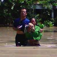 5 Desa di Mojokerto Terendam Banjir Luapan Kali Lamong