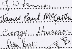 Surat Kontrak Rekaman Pertama The Beatles Akan Dilelang di London