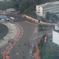 Lalu Lintas Jl Sudirman Tidak Bergerak