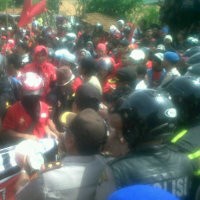 Aksi Ricuh, Buruh Mau Masuk  ke Bandara Soekarno Hatta