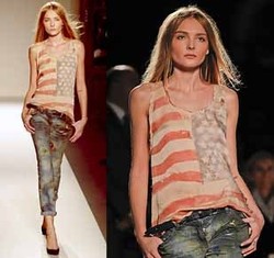Tank Top Motif Bendera Amerika Balmain Dikritik