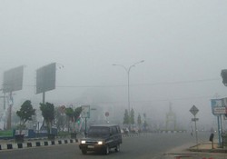 Kabut Asap Ganggu Penerbangan di Riau