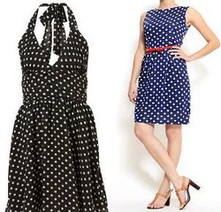 Tampil Klasik dengan Dress Polka Dot 