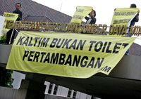 Aktivis JATAM Protes Pertambangan di Kaltim