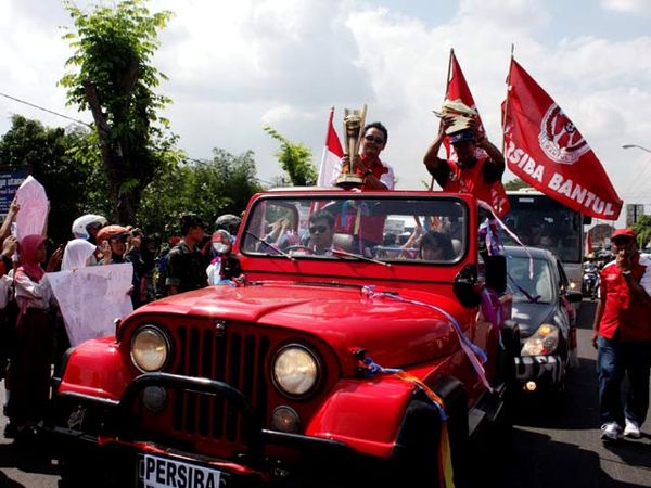 Persiba Bantul Rayakan Kemenangan
