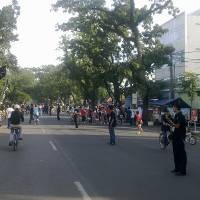 Anggota Ormas Ikut Jaga Keamanan di CFD Buahbatu