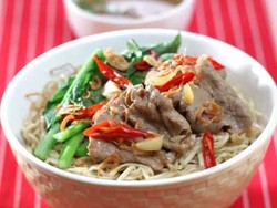 Resep Mi : Mi Kuah Daging Pedas