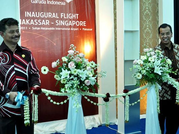 Garuda Resmikan Rute Makassar-Singapura