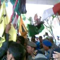 Demo BEM se Kediri Diwarnai Aksi Dorong