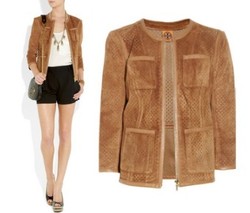 Jaket Kulit Unta yang Klasik dari Tory Burch