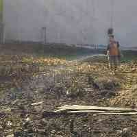 Kebakaran di Lebaksari Alang-alang di Dalam Gudang