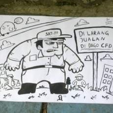 Komunitas Pensil Kertas Sindir Satpol PP Lewat Karikatur