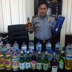 Ratusan Miras Berbagai Merek dan Oplosan Diamankan