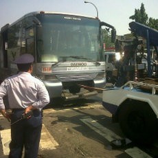 Bus TransJ Terbakar di Grogol Diderek, Busway Normal
