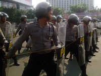 Simulasi Penanggulangan Tawuran di Johar Baru