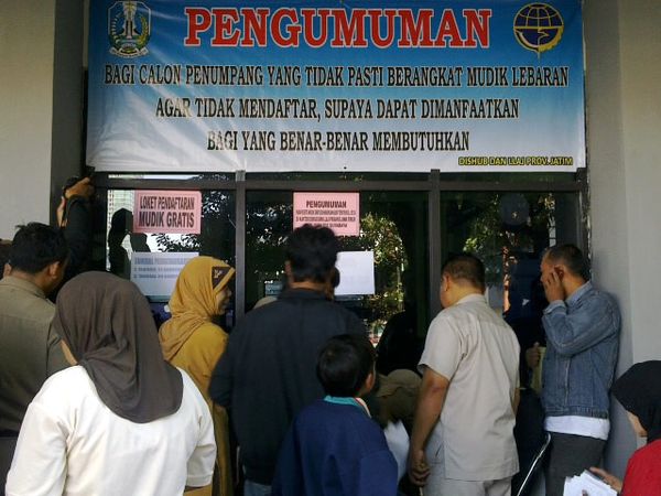 Antre Tiket Mudik Gratis