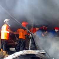 Jelang Buka Puasa, Pasar Baureno Bojonegoro Terbakar