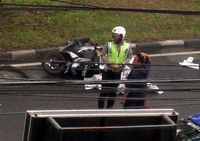 Pemotor Tewas Tertabrak Bus di Jl Sudirman