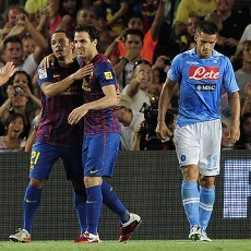 Fabregas Cetak Gol, Barcelona Kandaskan Napoli 5-0