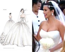 Ini 3 Gaun yang Dipakai Kim Kardashian di Pernikahannya