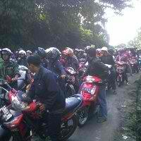 Pemudik Bermotor Dominasi Jalan Soekarno-Hatta