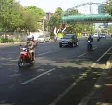 H-2, Lalin Kota Surabaya Lengang