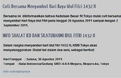 KBRI Tokyo Gelar Salat Id 30 Agustus