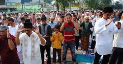 Salat Id Warga Muhammadiyah di Medan Membludak 