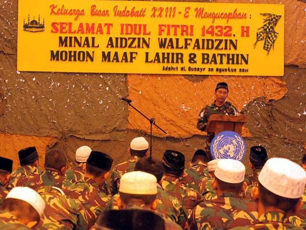 Salat Id Pasukan Indobatt