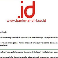 Bank Mandiri Lewatkan Biaya Perpanjang Domain Rp 100 Ribu