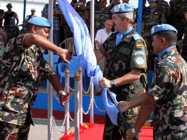 Komandan Indobatt Hadiri Sertijab Komandan Batalyon Nepal