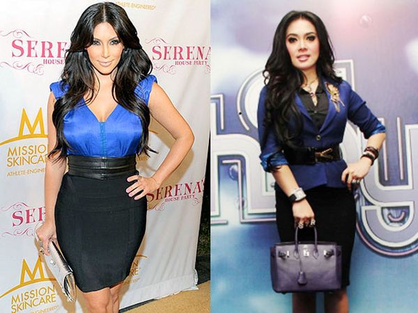 Syahrini Bergaya Ala Kim Kardashian
