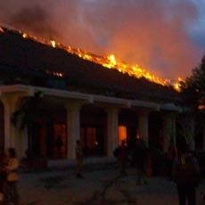 Polisi: Balai Pemuda Murni Terbakar, Bukan Dibakar